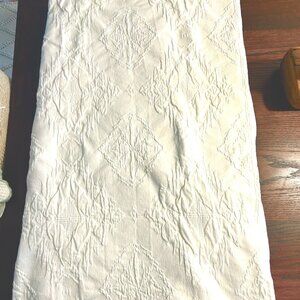 Ralph Lauren Blue Label Twin Bedspread White 100% Cotton Perfect Condition!
